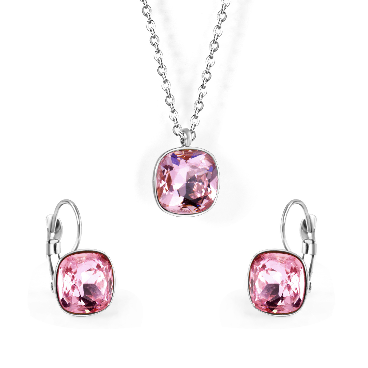 11:Steel color-pink crystal