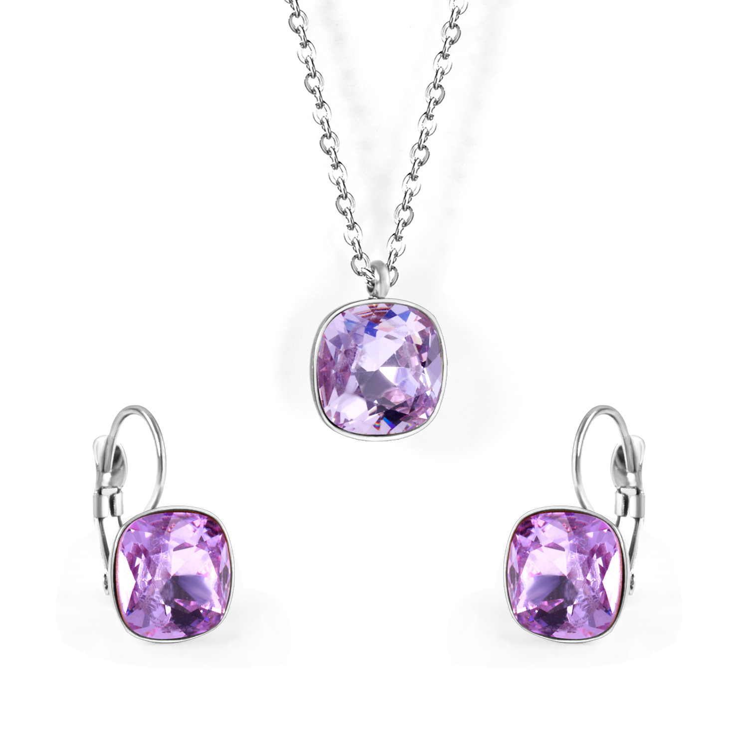 Steel color-purple crystal
