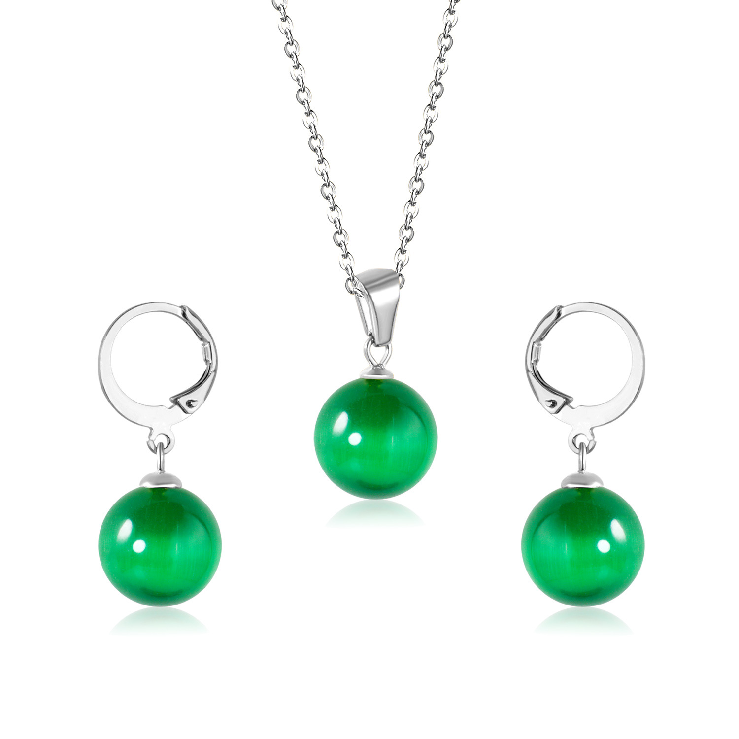 9:Steel color-dark green opal