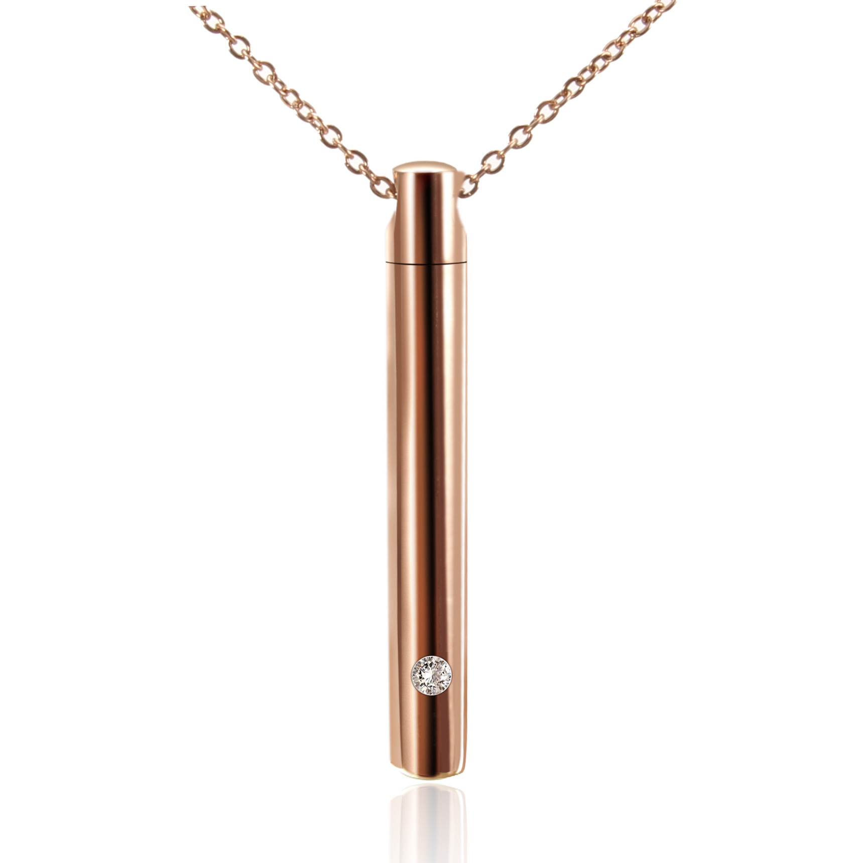 2:Titanium steel rose gold pendant (chain included)