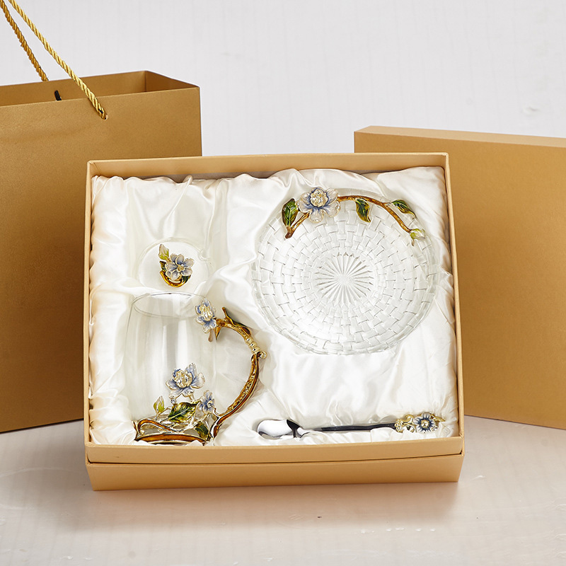 Tall glass scoop cover plate gift box