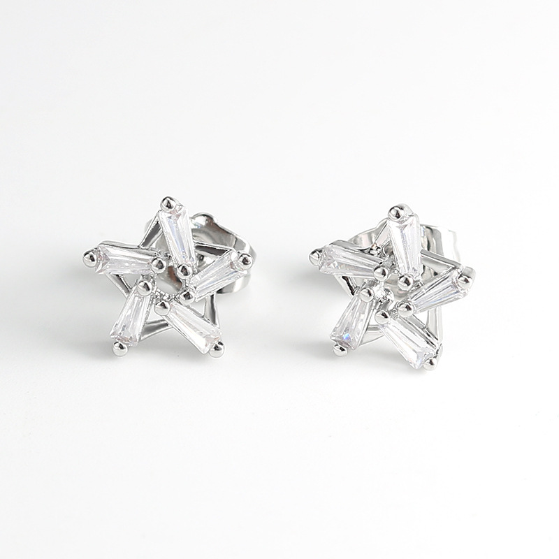 Five-pointed star white gold