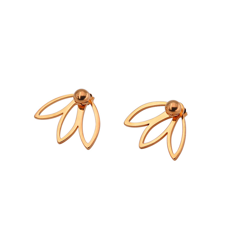 6:Rose gold (with ball earrings)