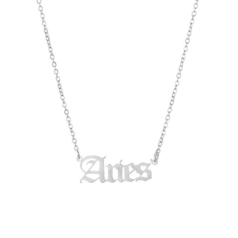 aries necklace silver