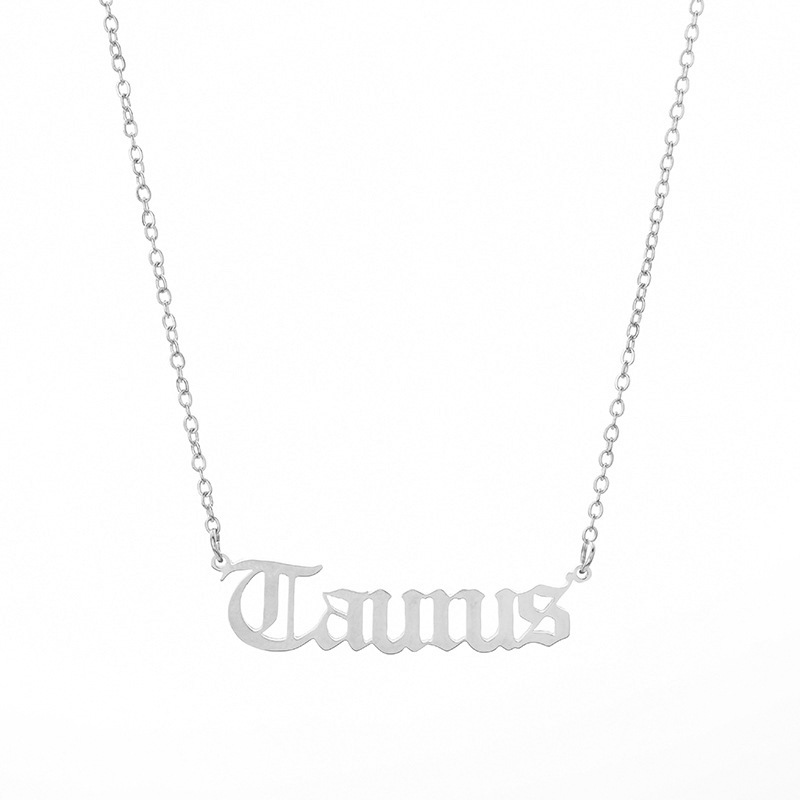 taurus necklace silver