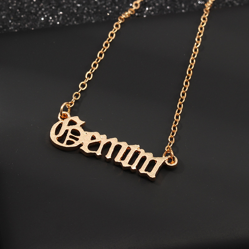 Gemini necklace gold