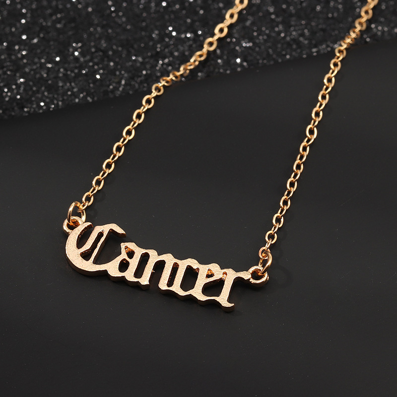 cancer necklace gold
