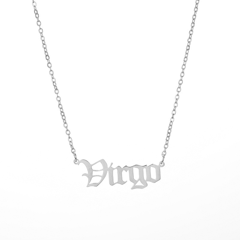 virgo necklace silver