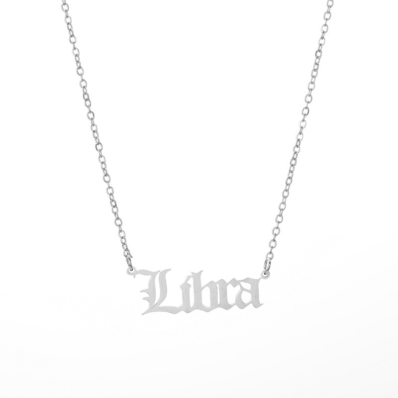 libra necklace silver