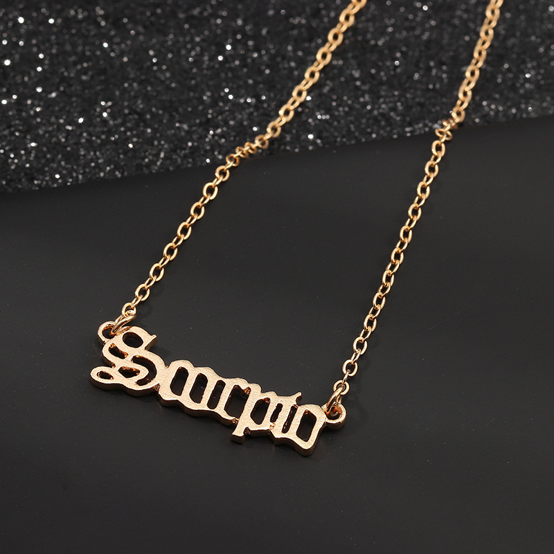 Scorpio necklace gold