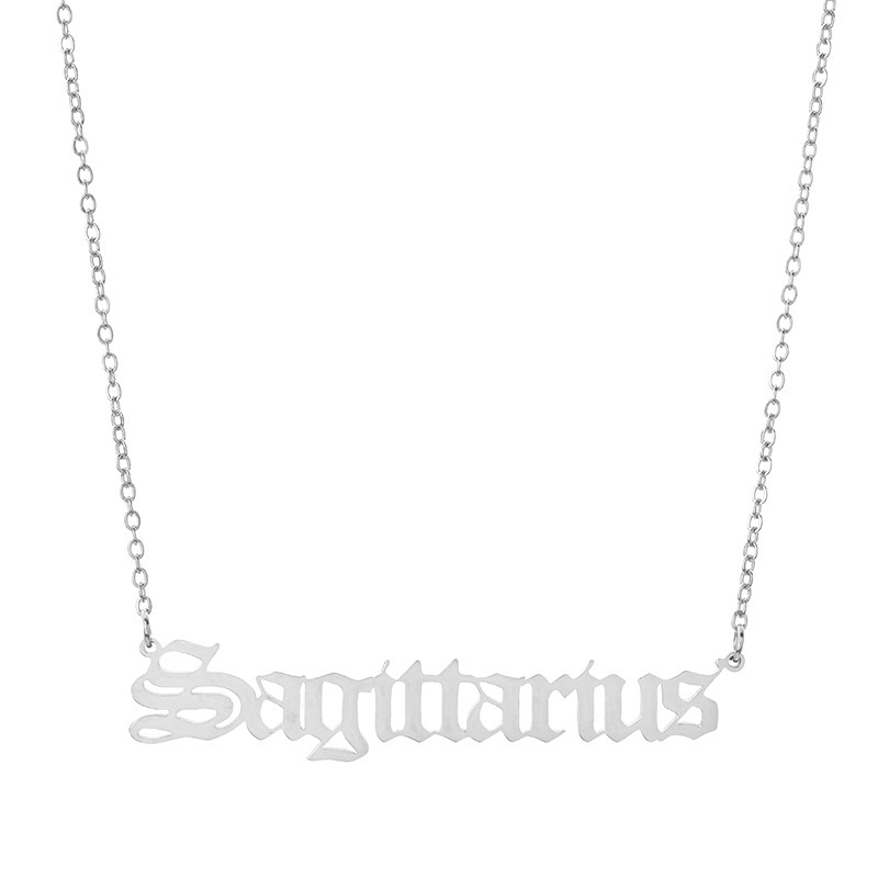 Sagittarius necklace silver
