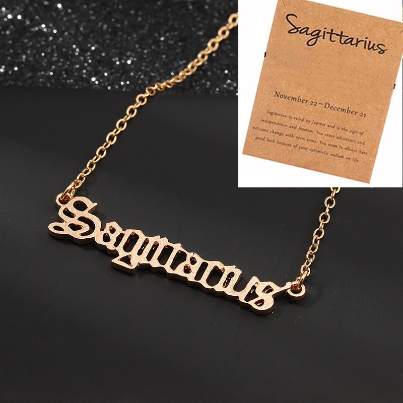 17:Sagittarius necklace gold