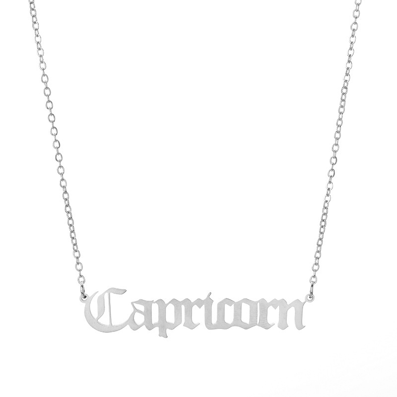 20:Capricorn necklace silver