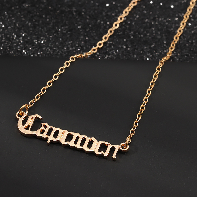 19:Capricorn necklace gold