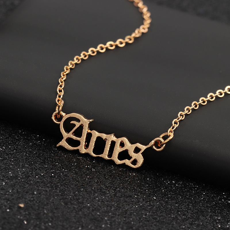 25:Aries necklace gold