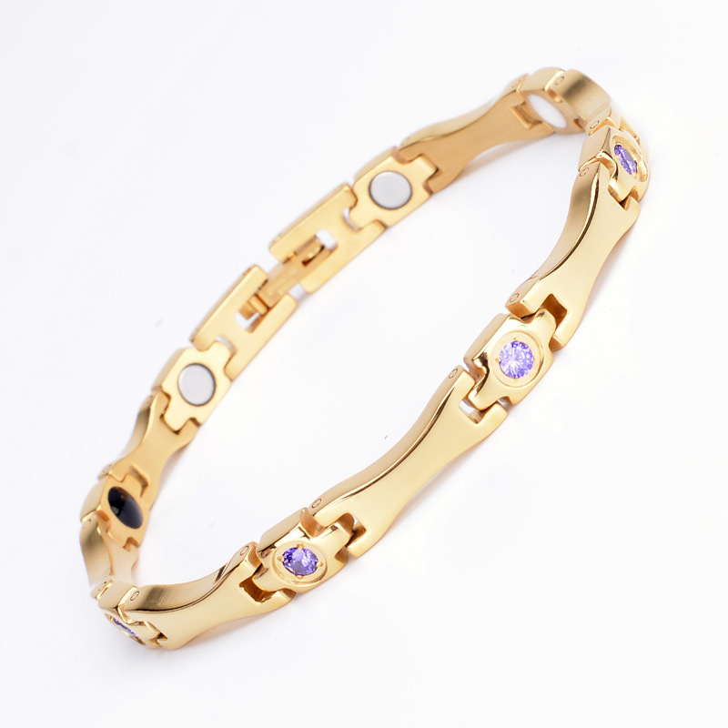 5:boja zlata pozlaćen sa ljubičastim vještački dijamant