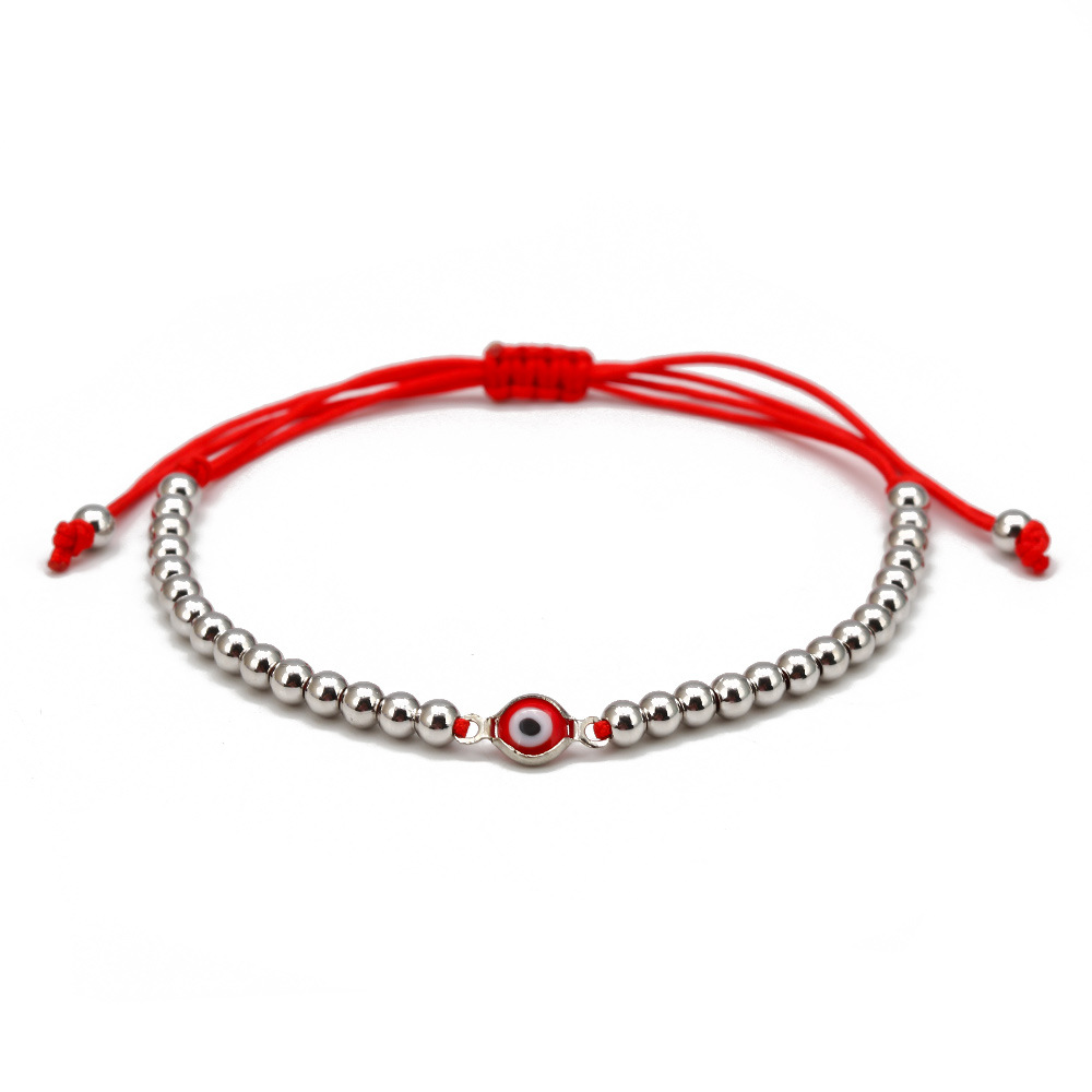 3:Silver beads, red eyes