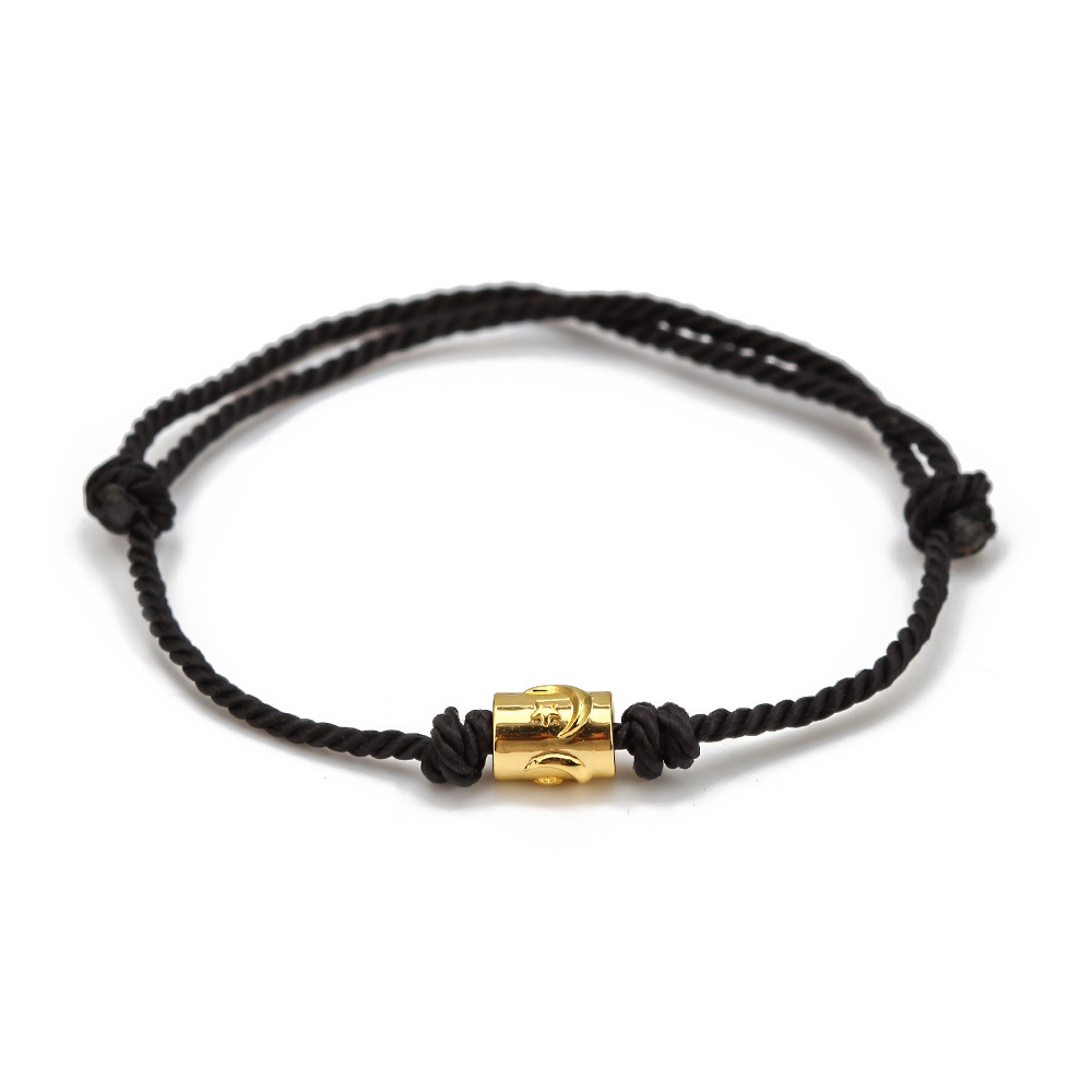 Black braided bracelet