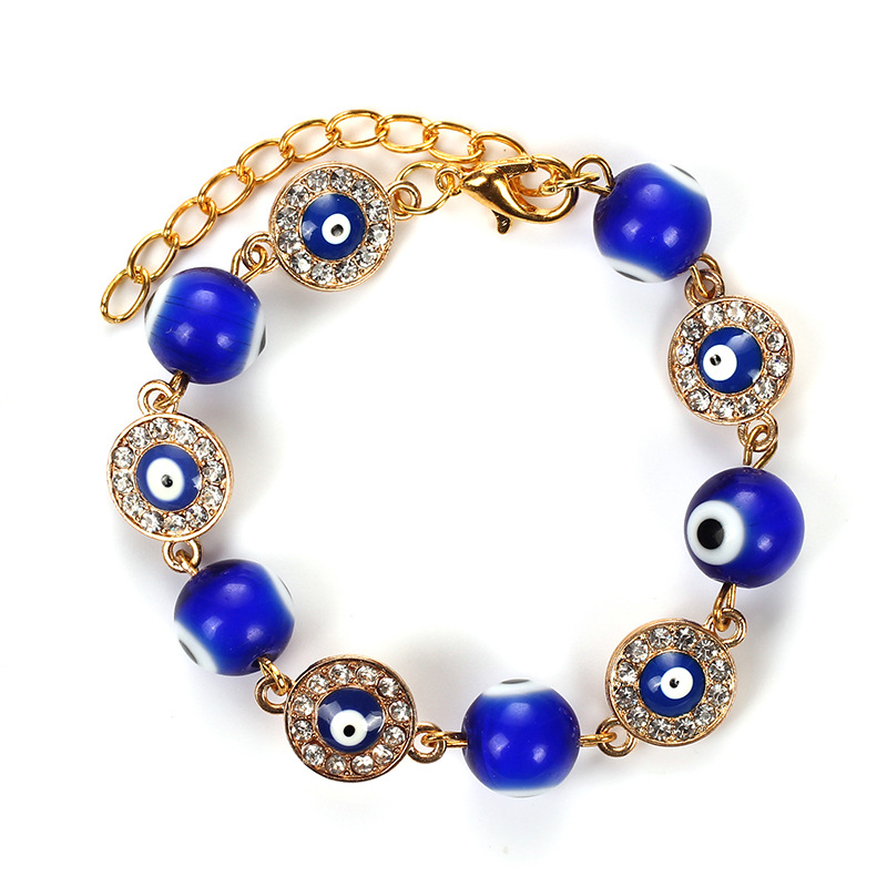 Gold, blue-eyed Bracelet
