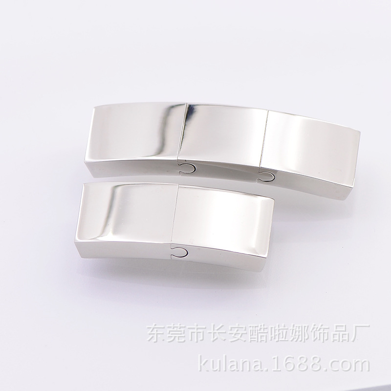 KZ014 stainless steel magnet clasp 10.5 x 3.3 mm