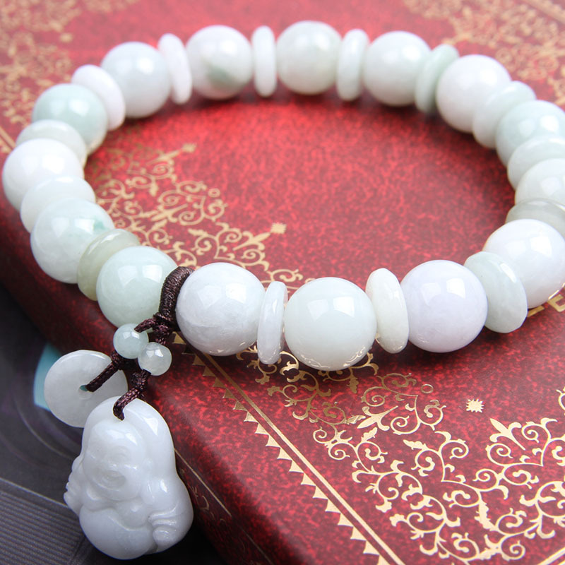 1:Jade lotus bracelet 10mm/15 pieces