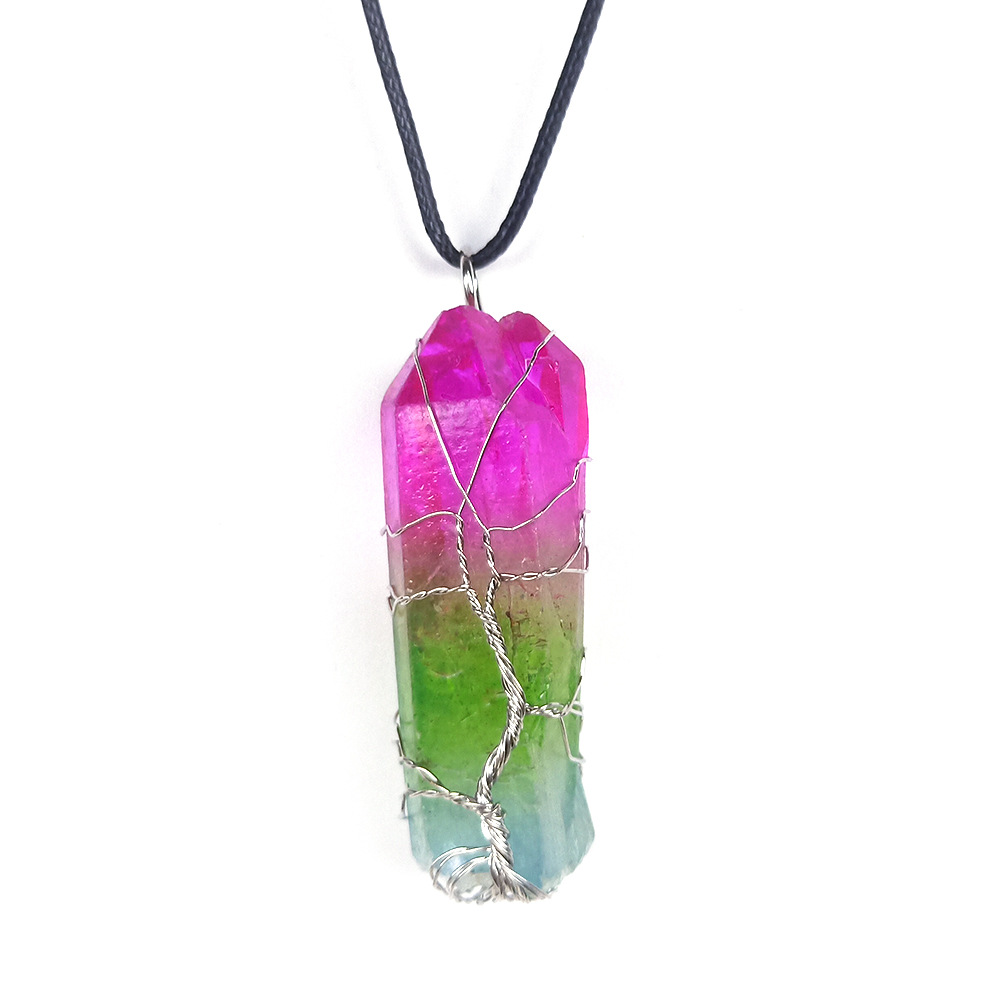 Electroplated colorful crystal