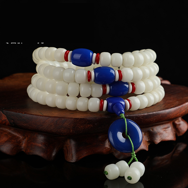 8X10 white jade bodhi with accessories (imitation of blue gold safety deduction)