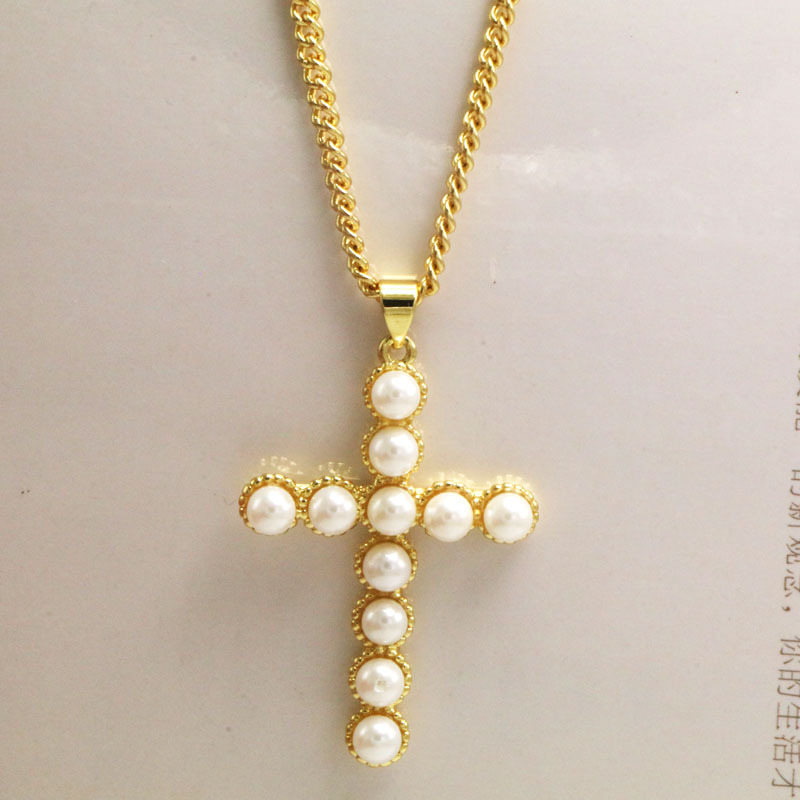 2:Cross necklace, 3.7*2.7cm,45cm
