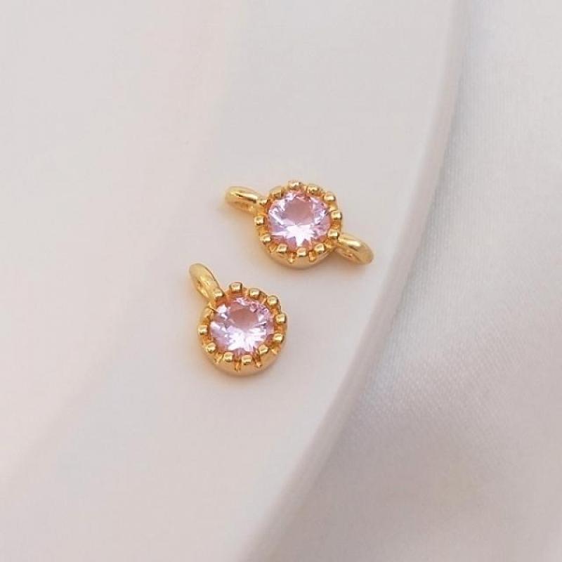 Zircon single ring of pink one