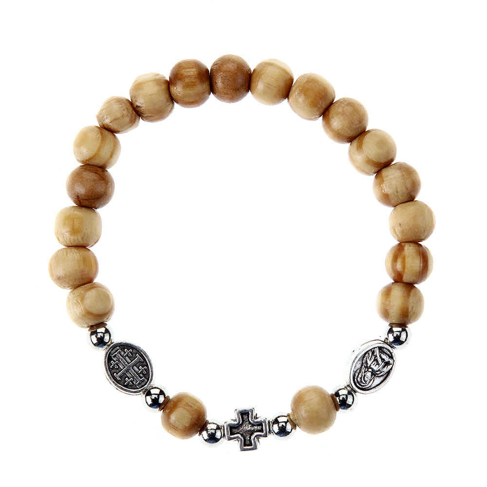 Log bead cross maria bracelet