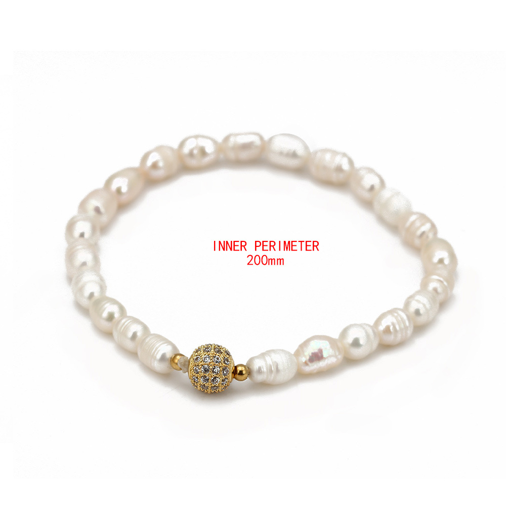 Fresh water pearl bracelet planet pendant