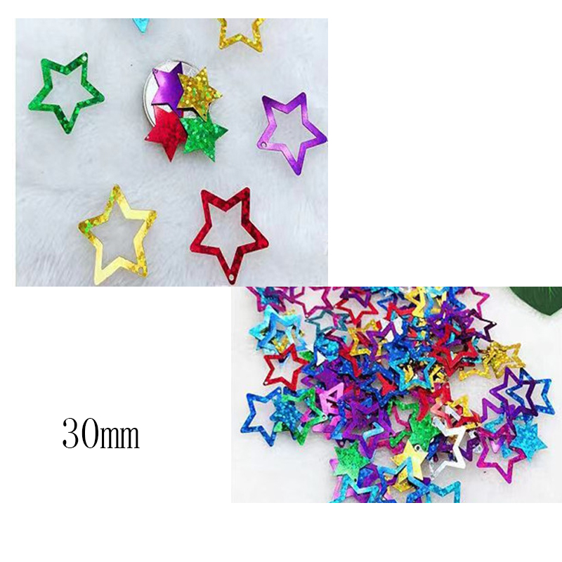 18:Mixed Color Ring five - pointed star