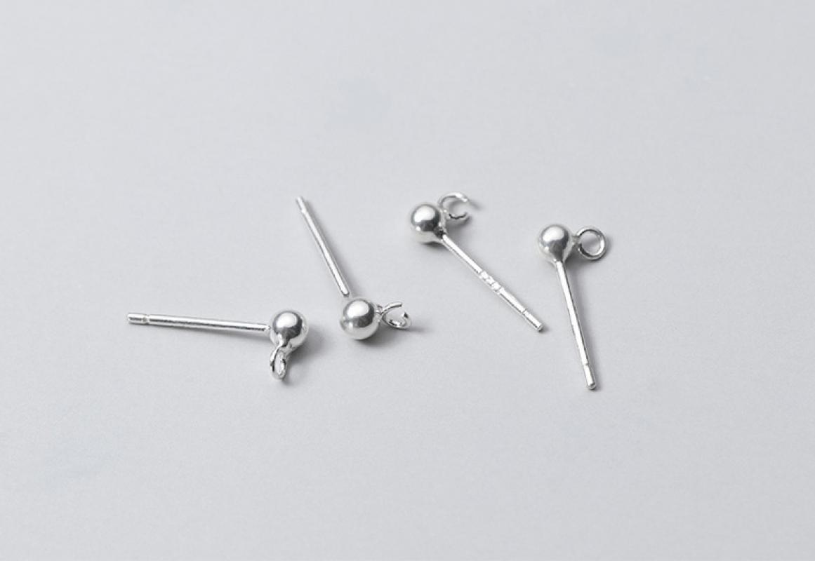 silver 4mm（Straight circle open ring）