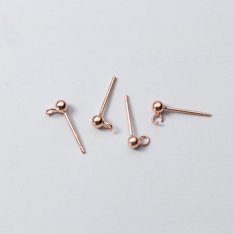 rose gold color plated 3mm（Horizontal circle ope