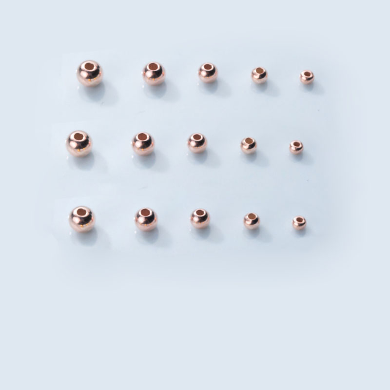 small holes rose gold color plated 3mm