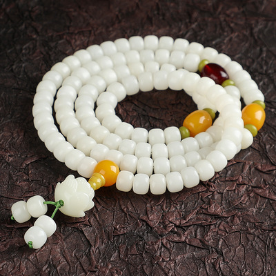 8x10 white jade bodhi with accessories (imitation
