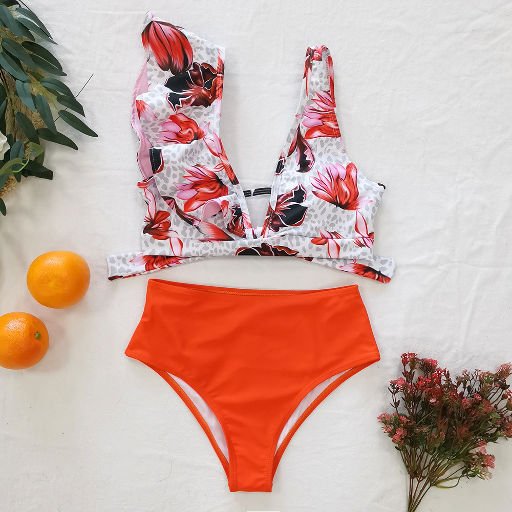 Orange underpants and print top
