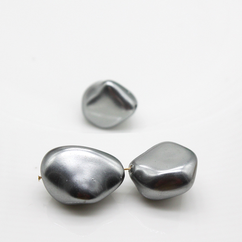14*16mm polyhedral shaped stone grey