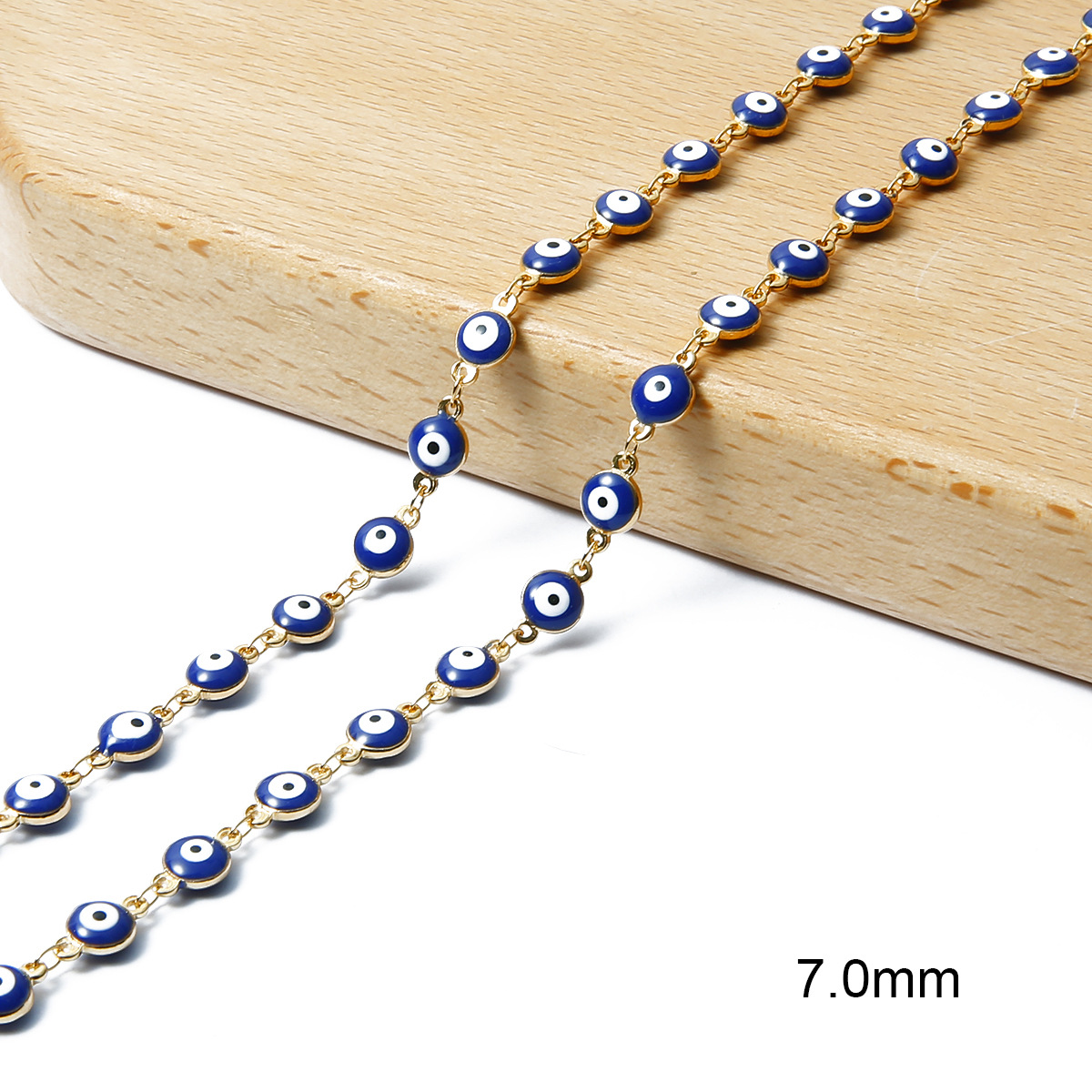 2:5mm oil drop chain/mixed color eyes /50cm/ strip