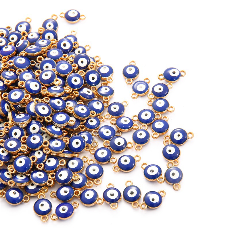 8mm double hanging sapphire blue 10 / pack