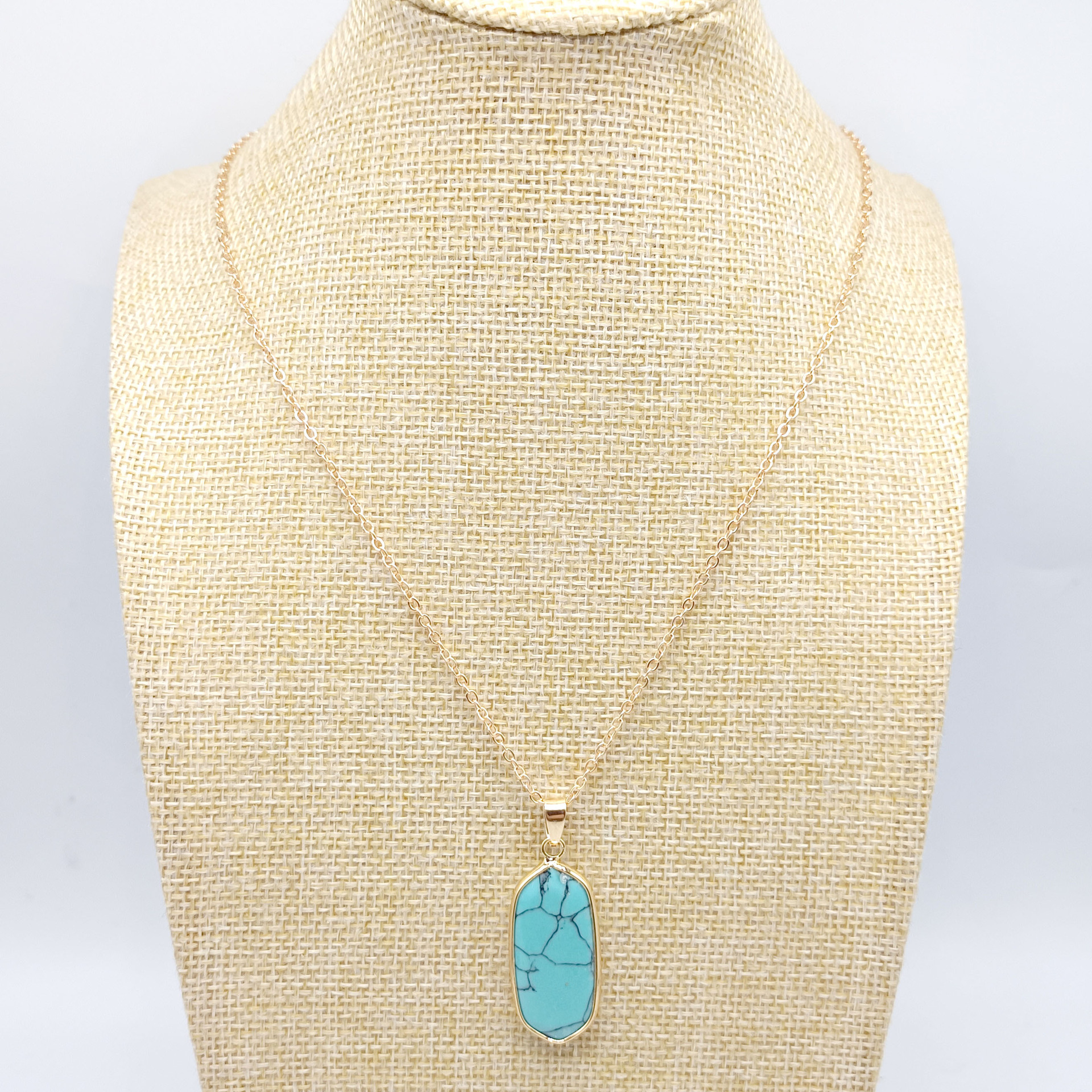 19:blue turquoise with  chain