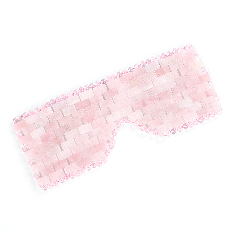 Pink crystal eye mask with pink edge
