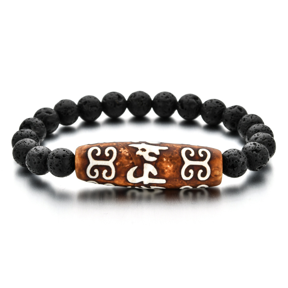 4:1 brown totem volcanic stone bracelet