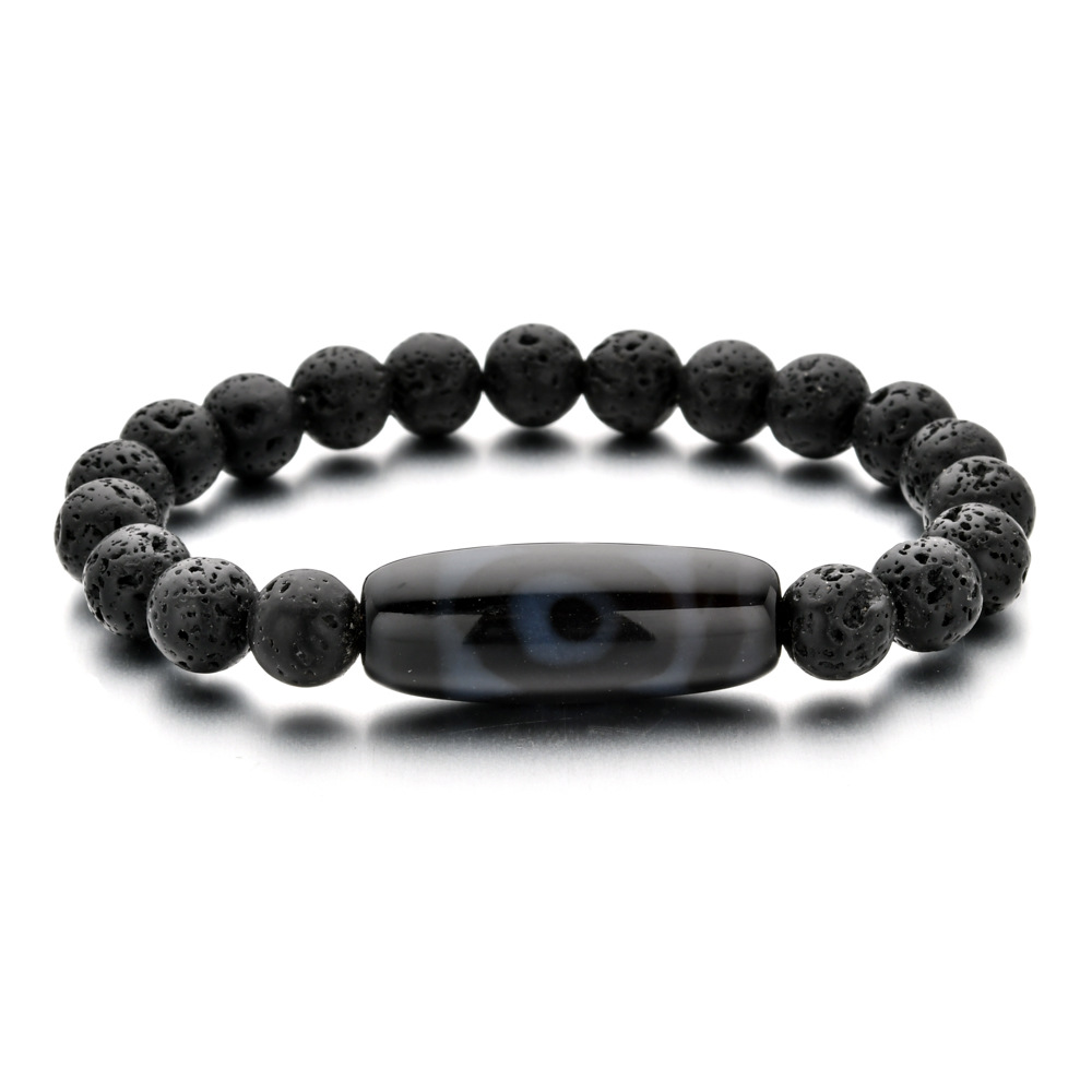 1 black totem volcanic stone bracelet