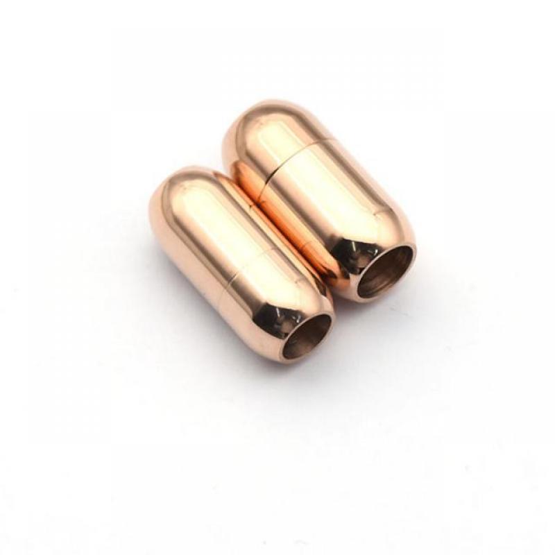 Glossy rose gold 6mm aperture