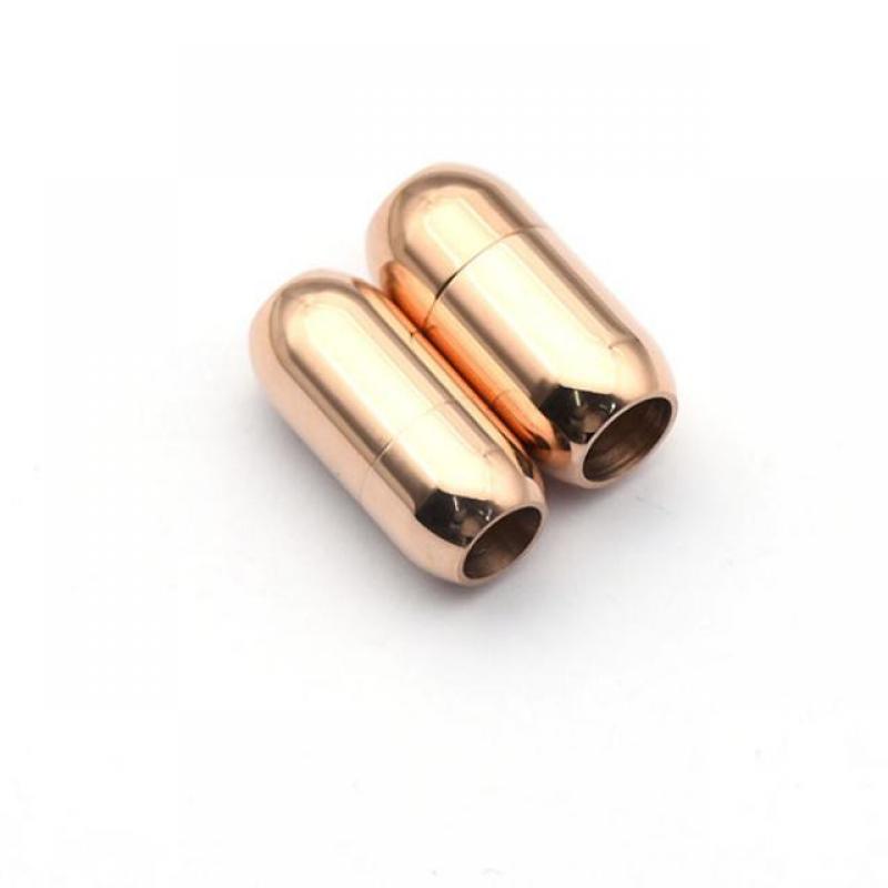 Glossy rose gold 8mm aperture