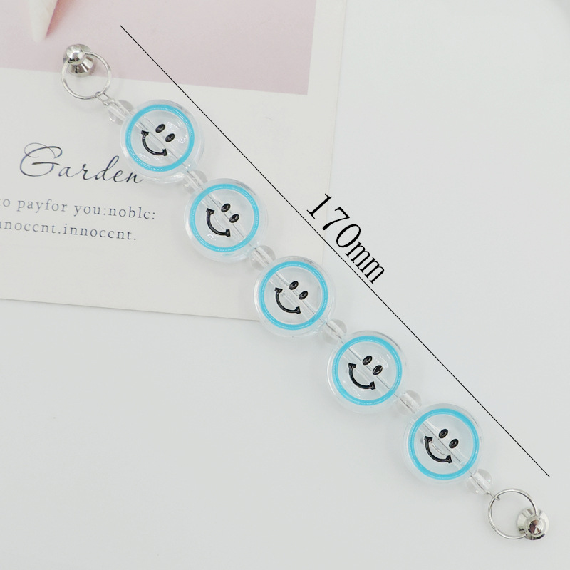 Blue smiley face bracelet