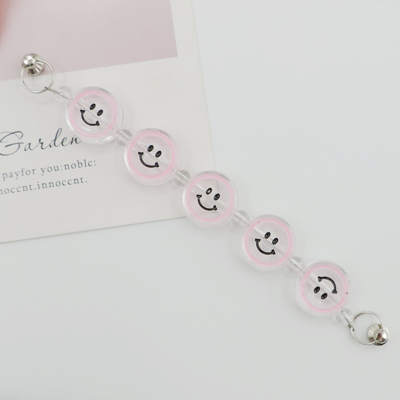 5:Pink smiley face bracelet