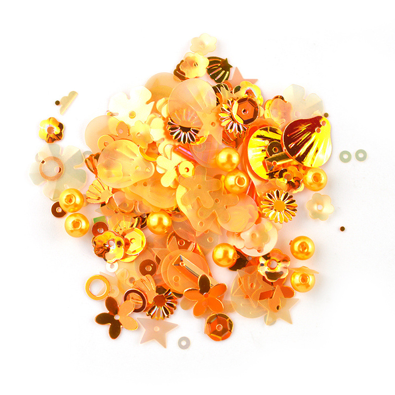 4:Pearl sequins mixed _4# orange