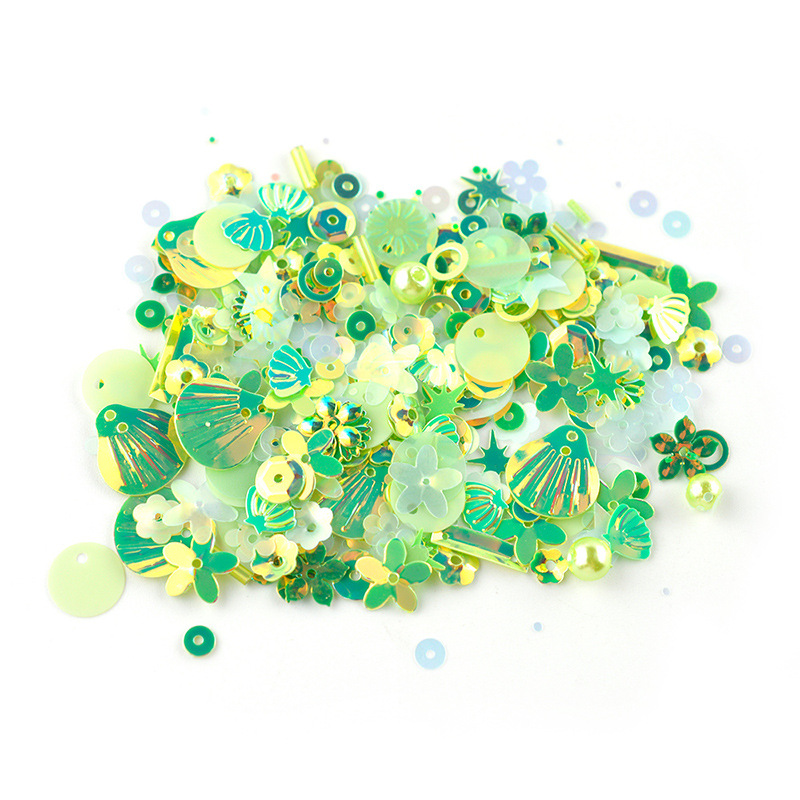 Pearl sequins mixed _6# green